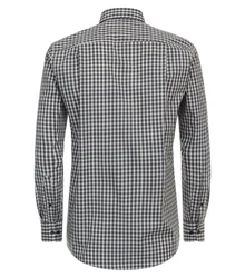 CASAMODA Langarmhemd B.D. Comfort Fit Grau/Dunkelgrün/Dunkelgrau