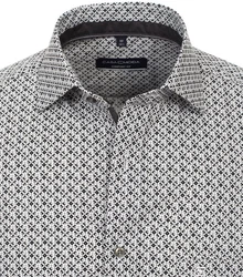 CASAMODA Langarmhemd Comfort Fit Grau/Grün/Dunkelgrau