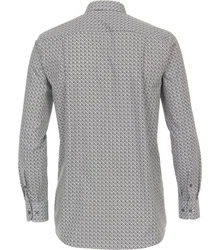 CASAMODA Langarmhemd Comfort Fit Grau/Grün/Dunkelgrau