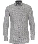 CASAMODA Langarmhemd Comfort Fit Grau/Grün/Dunkelgrau