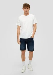 s.Oliver Shorts Stoffhose Bermuda Jeans Mauro Regular Fit Mid Rise Straight Leg Weiß/Creme