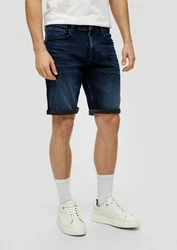 s.Oliver Shorts Stoffhose Bermuda Jeans Mauro Regular Fit Mid Rise Straight Leg Weiß/Creme