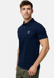 Indicode Poloshirt INEddard Dunkelblau/Blau