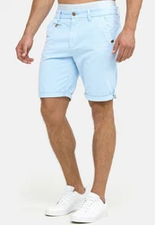 Indicode Herren Cuba Chino Shorts Hellblau