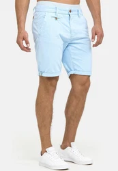 Indicode Herren Cuba Chino Shorts Hellblau