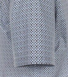 CASAMODA Businesshemd Kurzarm Print Grau/Blau/Dunkelblau/Hellblau