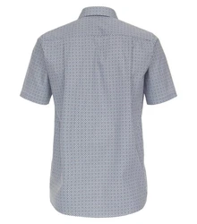 CASAMODA Businesshemd Kurzarm Print Grau/Blau/Dunkelblau/Hellblau
