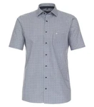 CASAMODA Businesshemd Kurzarm Print Grau/Blau/Dunkelblau/Hellblau