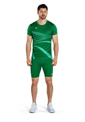 Erima Laufshorts Racing LA Tight Herren Grün/Neonfarben/Türkis