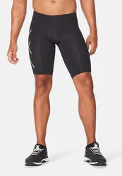 2xU Laufshorts Core Compression Schwarz/Grün/Dunkelblau