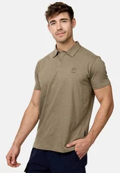 Indicode Poloshirt INEddard Khaki/Dunkelgrün/Braun