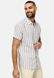 Indicode Kurzarmhemd INLingo Rot/Weiß/Dunkelrot/Braun/Gelb/Beige/Hellblau