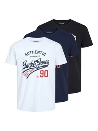 T-Shirt Herren 3er-Pack T-Shirt JjEthan Regular-Fit Rundhals Logo