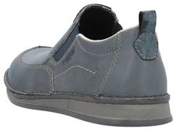 Rieker Slipper Halbschuh Freizeitschuh Grau/Dunkelblau/Blau