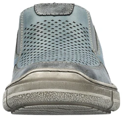 Rieker Slipper Halbschuh Freizeitschuh blau/ grau