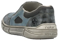 Rieker Slipper Halbschuh Freizeitschuh blau/ grau