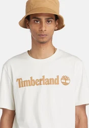 Timberland T-Shirt KENNEBEC RIVER Linear Logo Gelb/Beige/Weiß/Braun/Creme/Orange