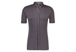 DESOTO Kurzarmhemd Modern BD mit Button-Down-Kragen Lila/Grau/Braun/Dunkelgrau