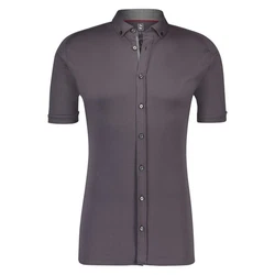 DESOTO Kurzarmhemd Modern BD mit Button-Down-Kragen Lila/Grau/Braun/Dunkelgrau