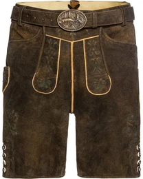 Trachtenlederhose Kurze Lederhose mit Grtel