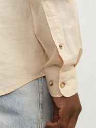 Jack & Jones Langarmhemd JJESUMMER BAND SHIRT LS SN Orange/Weiß/Gelb/Beige/Khaki