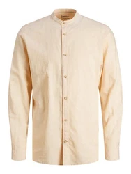 Jack & Jones Langarmhemd JJESUMMER BAND SHIRT LS SN Orange/Weiß/Gelb/Beige/Khaki