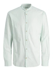 Jack & Jones Langarmhemd JJESUMMER BAND SHIRT LS SN Grün/Hellgrün/Hellblau