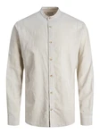 Jack & Jones Langarmhemd JJESUMMER BAND SHIRT LS SN Weiß/Khaki