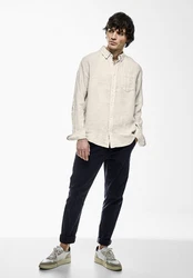 STREET ONE Langarmhemd Weiß/Khaki/Beige/Creme