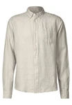 STREET ONE Langarmhemd Weiß/Khaki/Beige/Creme
