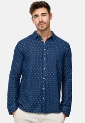 Indicode Langarmhemd INJoffrey Dunkelblau/Blau/Hellblau/Lila