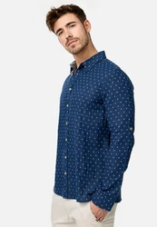 Indicode Langarmhemd INJoffrey Dunkelblau/Blau/Hellblau/Lila