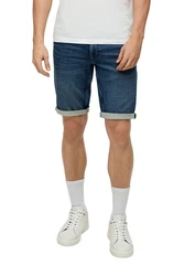 s.Oliver Shorts Stoffhose Bermuda Jeans Mauro Regular Fit Mid Rise Straight Leg Blau/Hellblau/Dunkelblau/Weiß/Creme