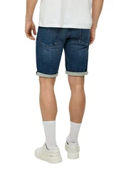s.Oliver Shorts Stoffhose Bermuda Jeans Mauro Regular Fit Mid Rise Straight Leg Blau/Hellblau/Dunkelblau/Weiß/Creme