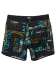 Quiksilver Boardshorts Blank Canvas Gregg Kaplan Scallop Snap Dunkelgrün/Schwarz/Türkis