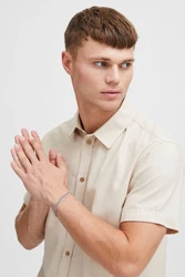 !Solid Kurzarmhemd SDPete Khaki/Braun/Beige