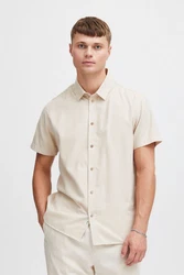 !Solid Kurzarmhemd SDPete Khaki/Braun/Beige