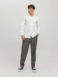 Jack & Jones Langarmhemd JPRBLAParker Weiß/Grau/Creme/Khaki
