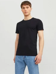 Jack & Jones T-Shirt JJEBASIC O-NECK TEE Dunkelblau/Schwarz