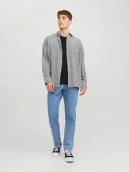 Jack & Jones T-Shirt JJEBASIC O-NECK TEE Dunkelblau/Schwarz