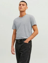 Jack & Jones T-Shirt JJEBASIC O-NECK TEE Grau/Hellgrau/Dunkelgrau
