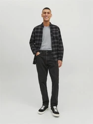 Jack & Jones T-Shirt JJEBASIC O-NECK TEE Grau/Hellgrau/Dunkelgrau
