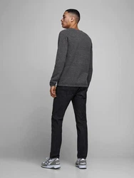 Jack & Jones Strickpullover Hill (1-tlg) dunkelgrau