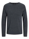 Jack & Jones Strickpullover Hill (1-tlg) dunkelgrau