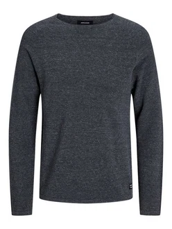 Jack & Jones Strickpullover Hill (1-tlg) dunkelgrau Jack & Jones Strickpullover Hill (1-tlg) dunkelgrau