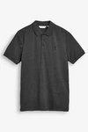 Next Poloshirt Slim Fit Piqu-Polohemd Dunkelgrau/Grau/Hellgrau