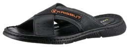 Pantolette, Sommerschuh, Schlappen, Poolslides, mit farbigem Logoschriftzug