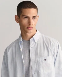 Gant Langarmhemd REG POPLIN STRIPE SHIRT pastellblau/weinrot/silber/weiß (3000130)
