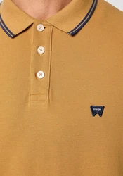 Wrangler Poloshirt mit Logostickerei POLO SHIRT Gelb/Braun/Khaki