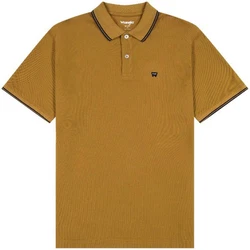Wrangler Poloshirt mit Logostickerei POLO SHIRT Gelb/Braun/Khaki